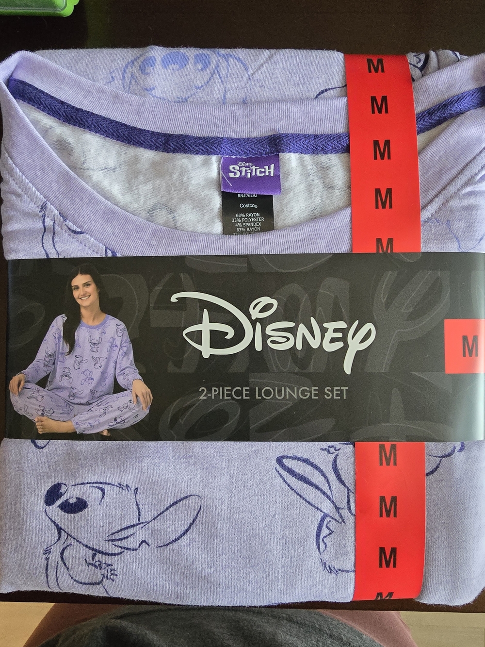 Disney Women’s Lavender Stitch 2-Piece Lounge Set